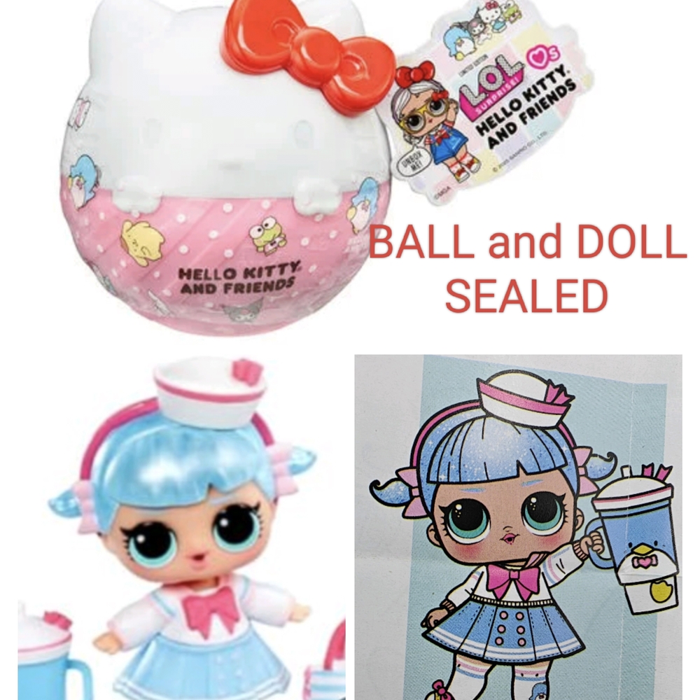 UNOPENED LOL Hello Kitty SAILOR TUXEDOSAM PINGUIN Doll Ball SEALED RESEALED New